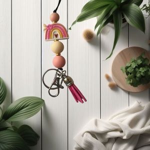 Boho Rainbow Lanyard